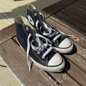 Converse Black and White Kids High-Top Canvas Sneakers